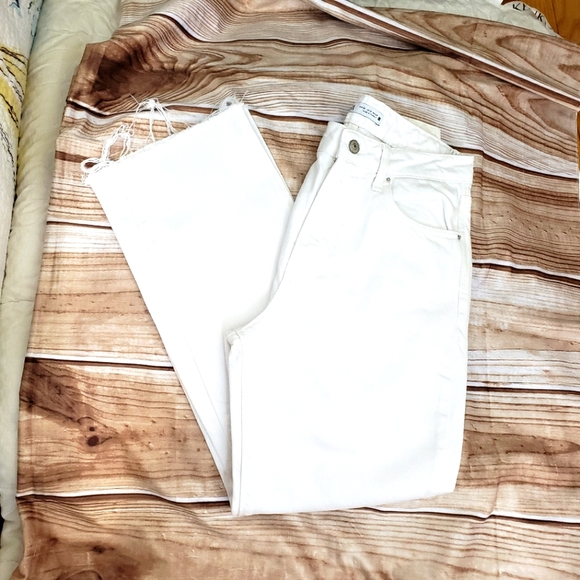 Zara Pants - Zara Cream Straight Leg Pants